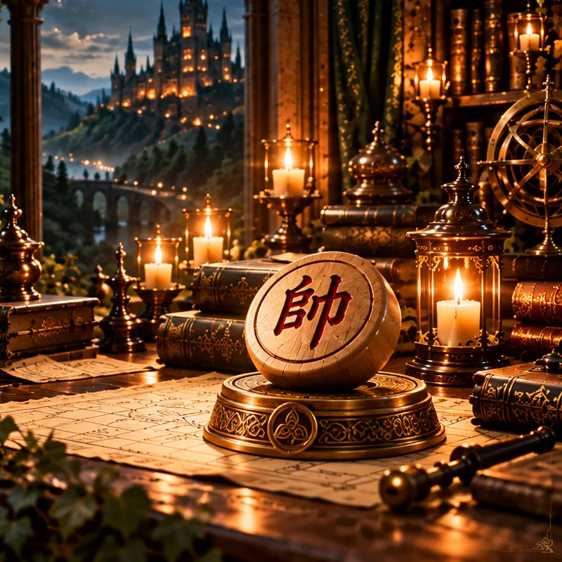 The Soul Grid — $9.99 Monthly 1 The Soul Grid weekly guidance in a candlelit study with a red Xiangqi general piece